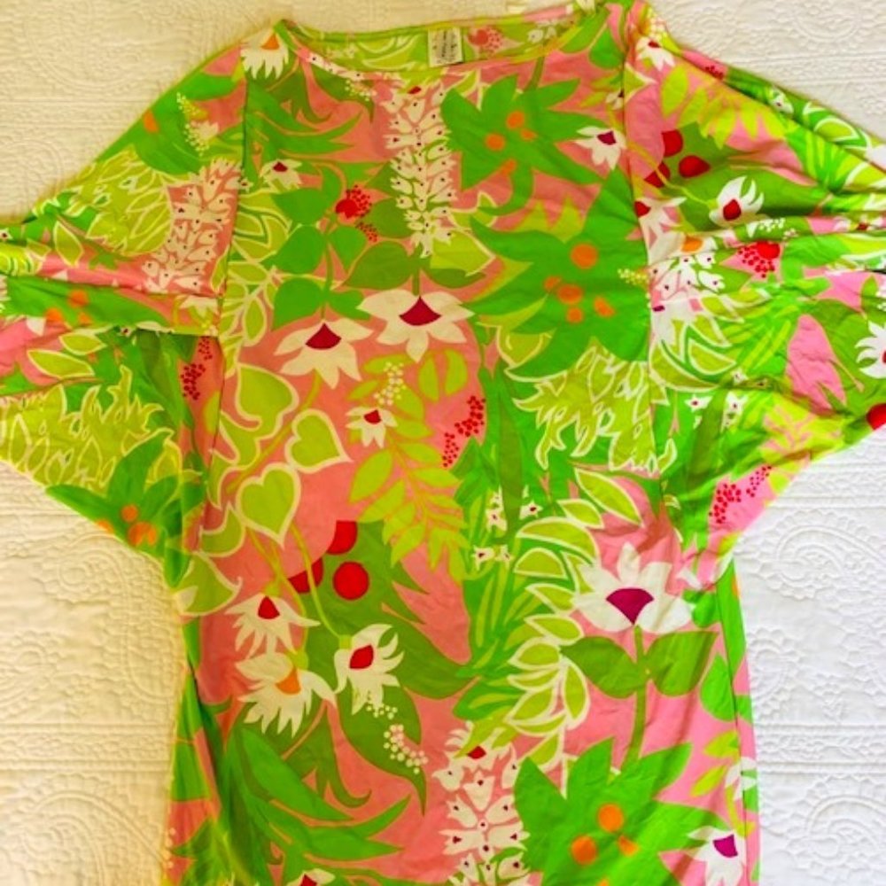 Trina Turk La Palma Swim Tunic Cover Up Swim Dress Size L